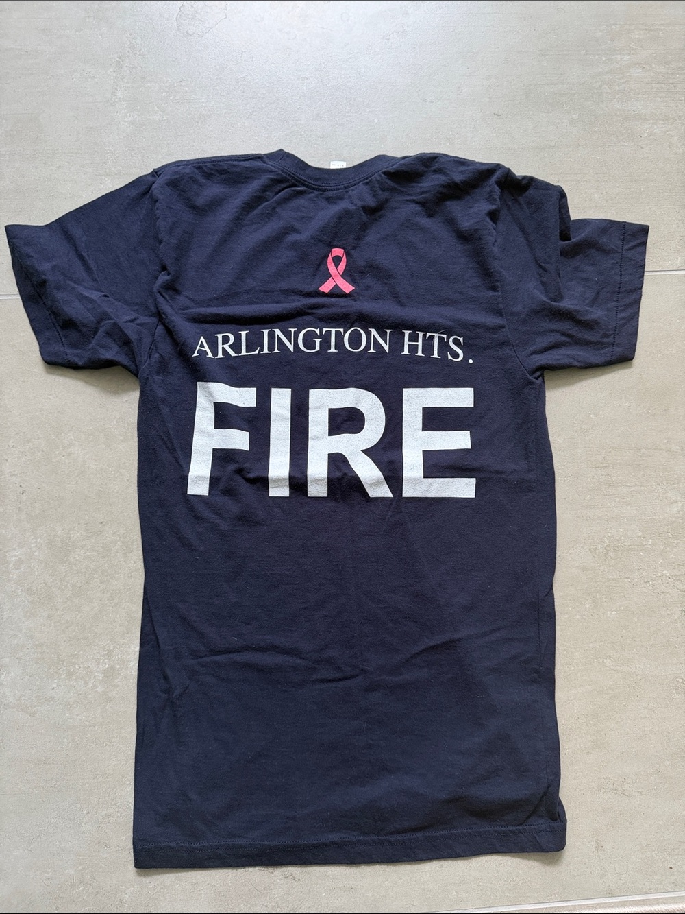 Arlington Hts. Fire T-Shirt with Pink Ribbon. BREAST CANCER SHIRT. Size: Small!